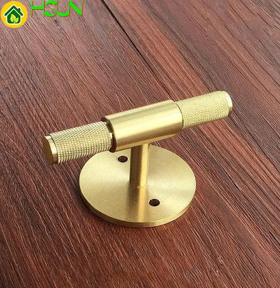 1.2'' Pure Copper Brass T Knobs Cabinet Knob Pull Handle Dresser Knobs Drawer Pulls Handles Backplate Antique Kitchen Furniture