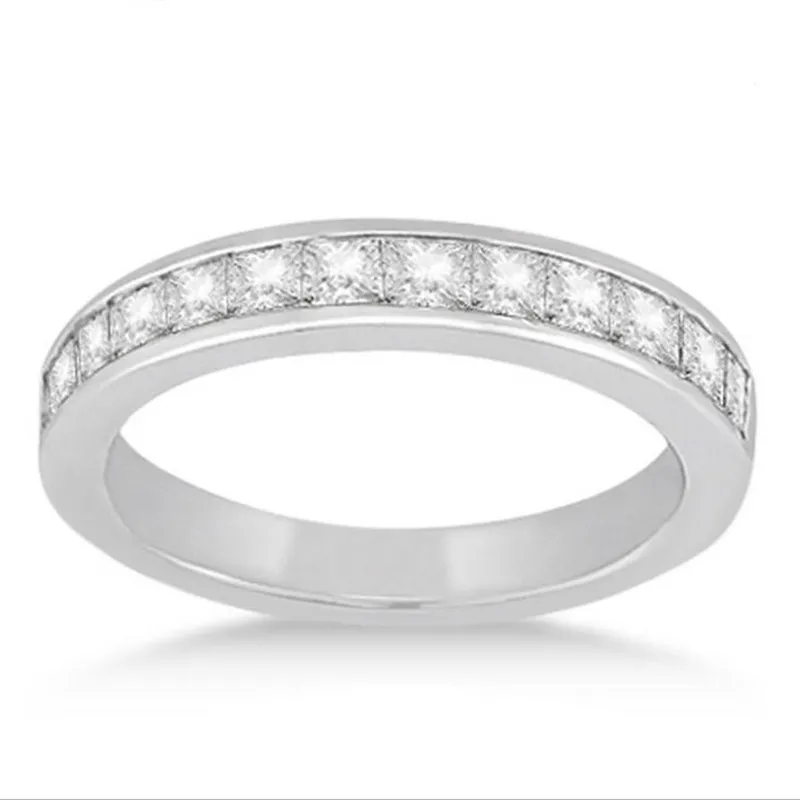 2020 gioielli di lusso più venduti in argento sterling 925 taglio principessa multi topazio pietre preziose anello di fidanzamento per matrimonio da donna per regalo dell'amante