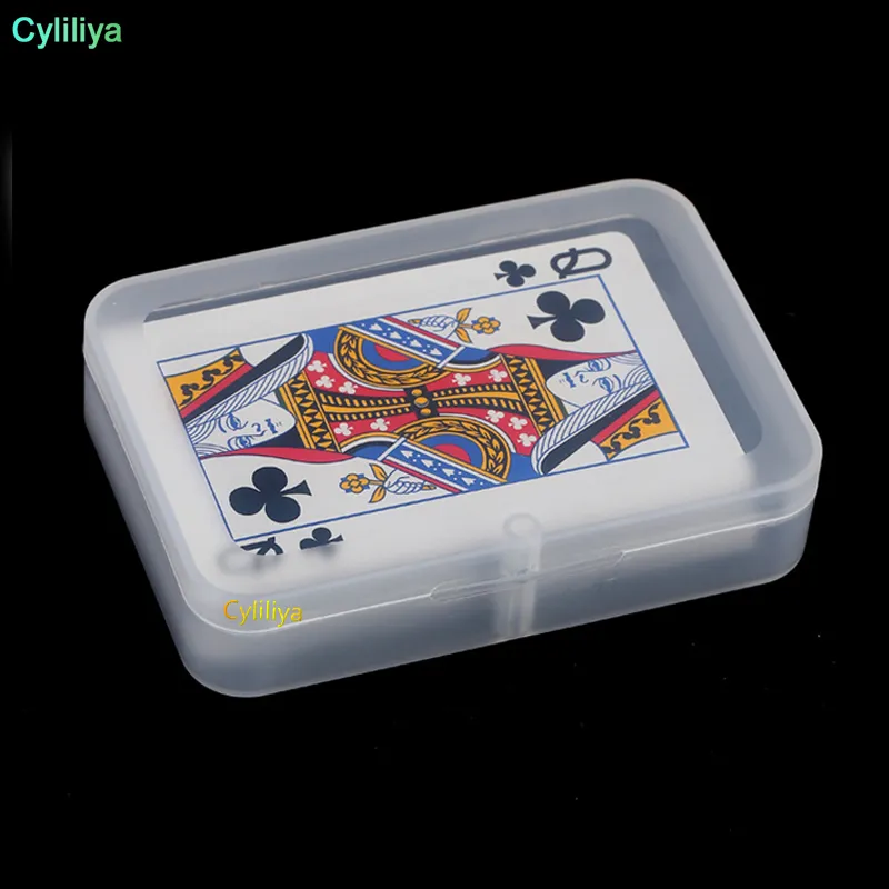 XKSOCT Scatola Porta Carte da Gioco in Plastica Trasparente Riutilizzabile per Biglietti da Visita e Carte Collezionabili (9.5x7x2.4cm