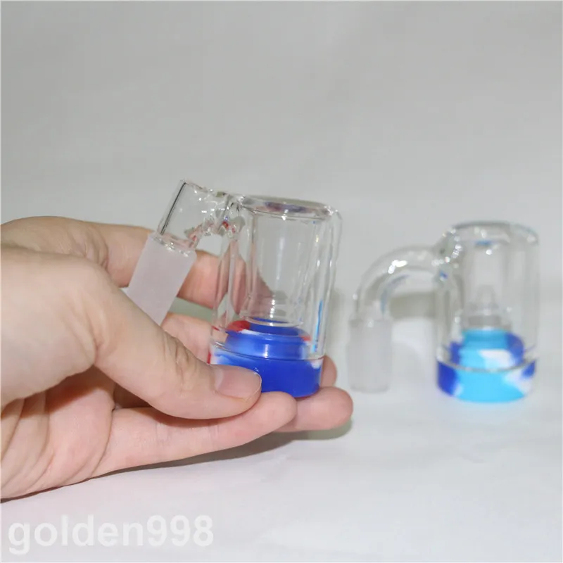 hookahs Bowls With Male 14mm Joint Bubbler Glass Perc Ashcatcher bong ash catcher Silicone wax Container