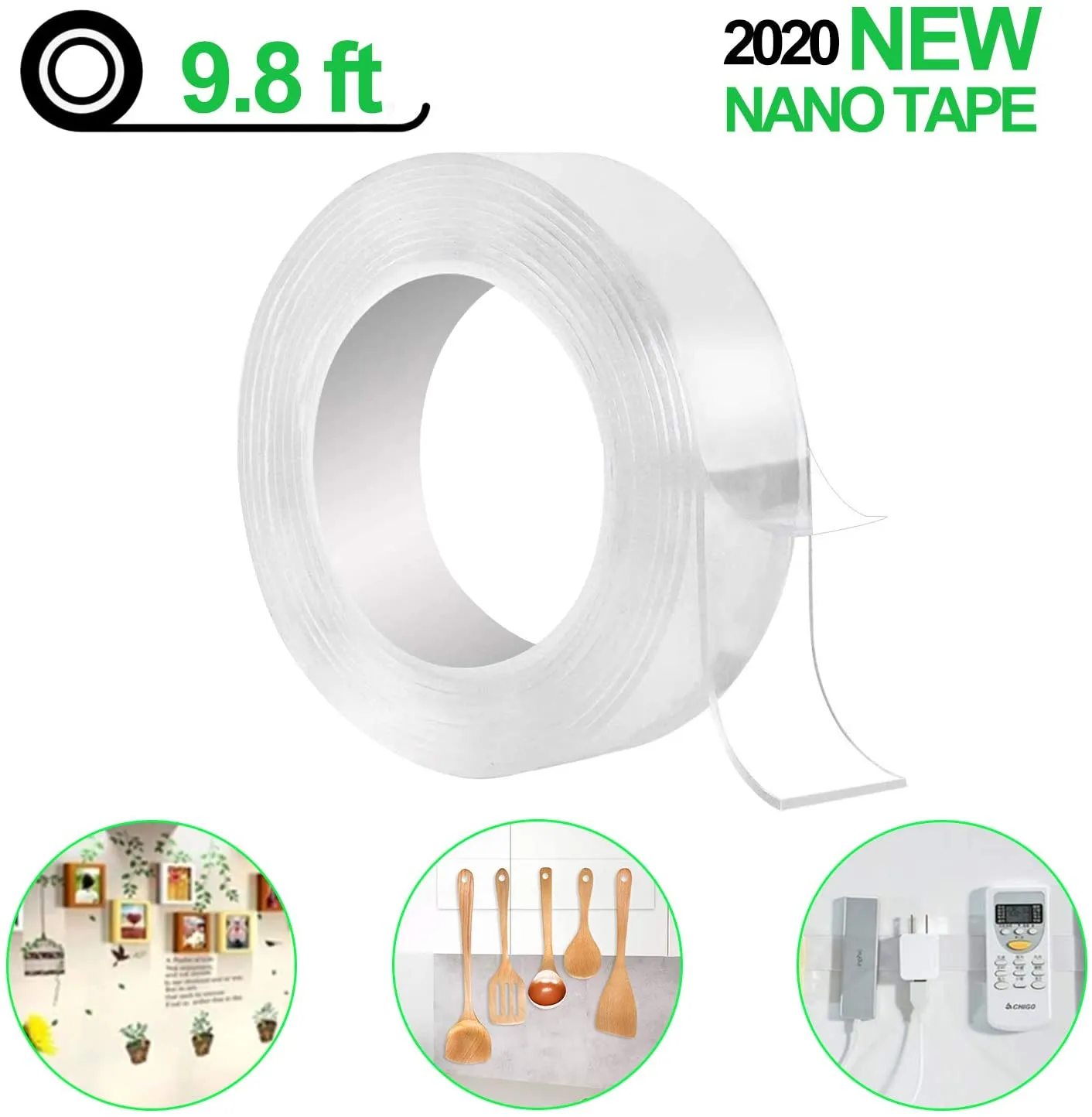 Nano Rollo De Cinta De Doble Cara Cinta Adhesiva Traceless Lavable Nano 