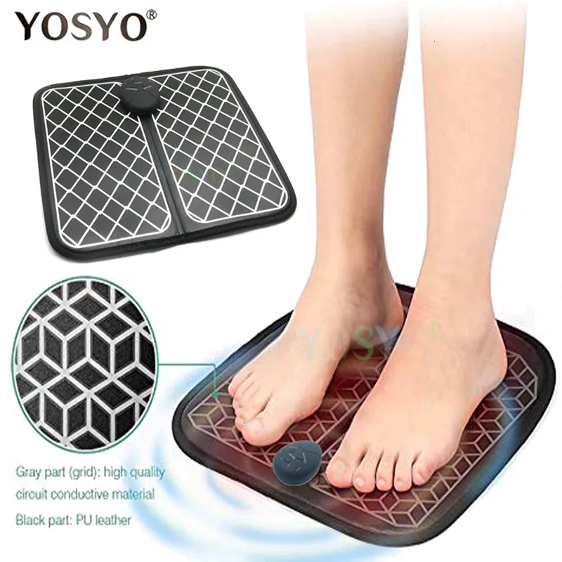 Foot Massager EMS Trainer ABS Physiotherapy Revitalizing Pedicure Tens Foot Vibrator Wireless Feet Muscle Stimulator Unisex LY191203