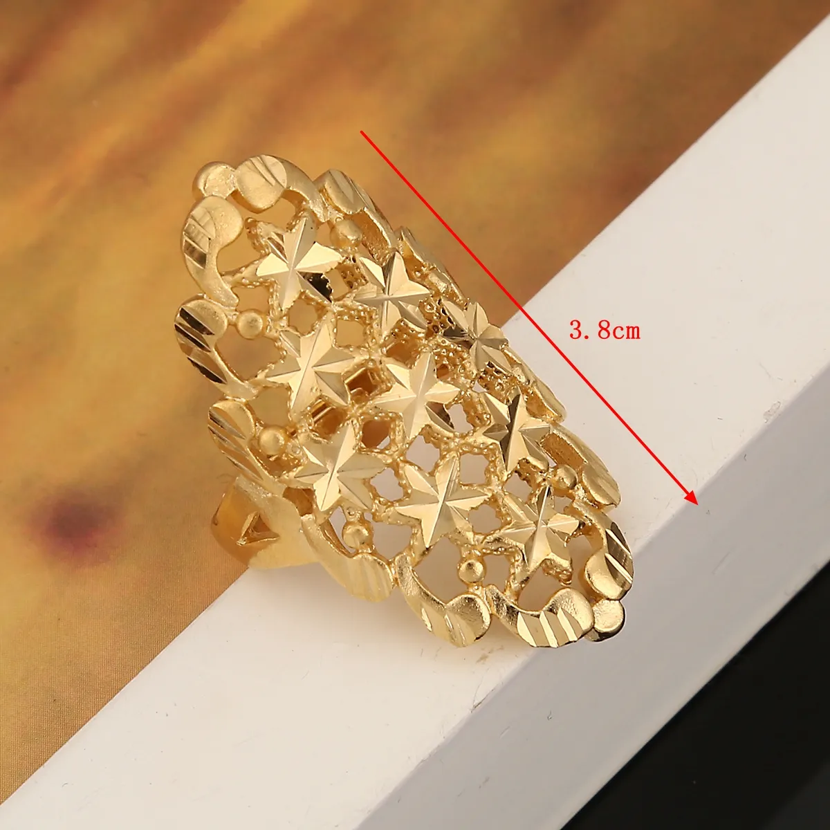 Buy Simple Modern Stone Heart Design Ring Gold Plated Finger Ring for Girls