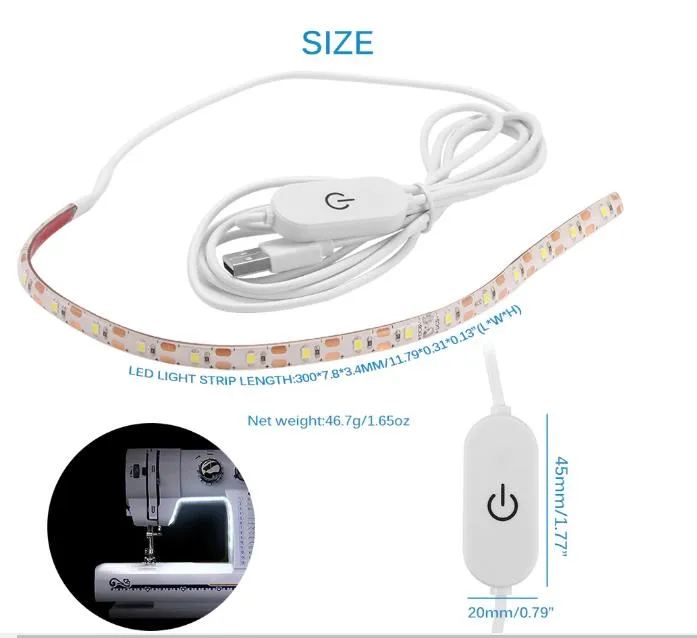 Sewing Machine LED Light Strip Light Kit DC 5V Flexible USB Sewing Light  Industrial Machine Working LED Lights From Yzstage, $7.35