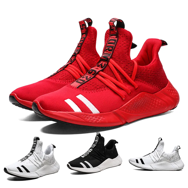 Sale Heren Discount Hardloopschoenen Dames Zwart Wit Rood Winter Joggingschoenen Trainers Sport Sneakers Zelfgemaakt merk Made in China Size213 Cha