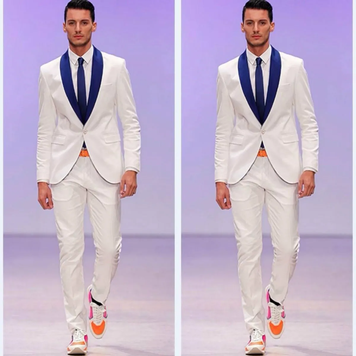 Smoking da sposa avorio nuovo di zecca Abbigliamento da sposo popolare Smoking da sposo Groomsmen Blazer da uomo Giacca Abiti da 2 pezzi eccellenti (giacca + pantaloni + cravatta) Personalizzati