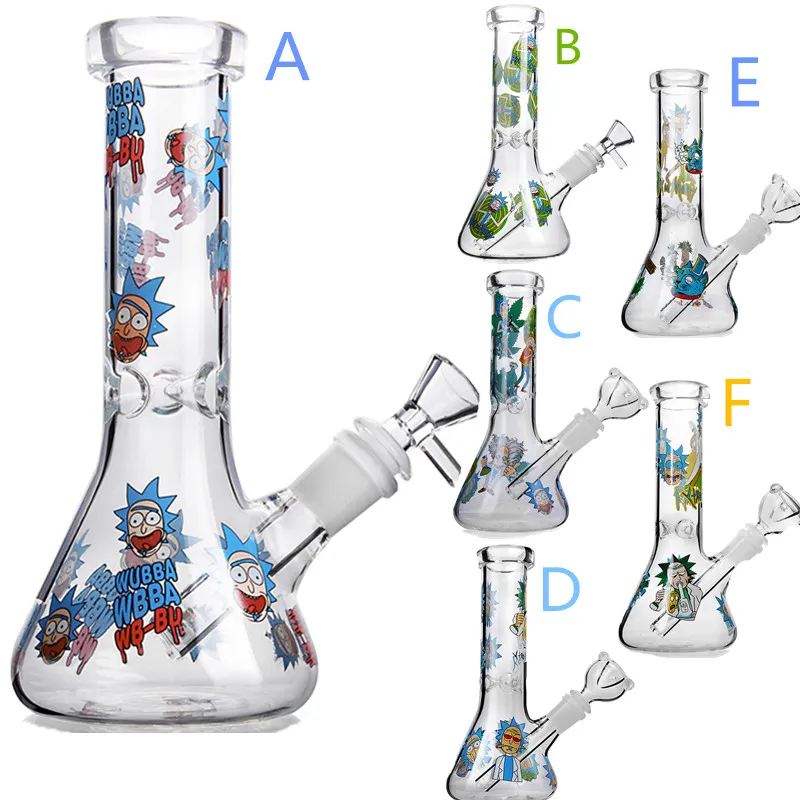 Verre Bong Dab Rig Conduites D'eau 7,8 pouces De Hauteur 5mm D'épaisseur Bol Quartz Banger Nid D'abeille Perc Coloré Bongs Heady Mini Pipe Wax Oil Rigs