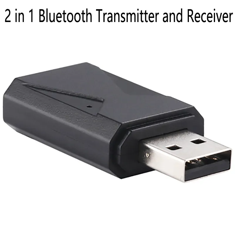 2 in 1 auto Audio-ontvanger Zender Home Draadloze Bluetooth USB-adapter Mini 3.5mm AUX Stereo-speler