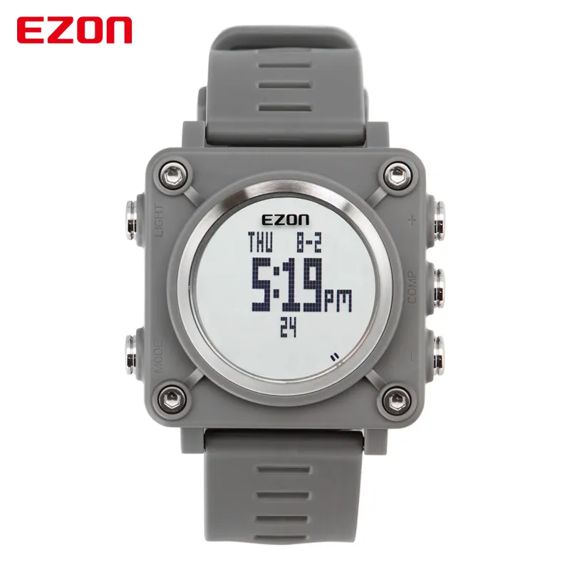 Ezon L012 H￶gkvalitativ mode Casual Sports Digital Watch Outdoor Sports Waterproof Compass Stopwatch Arvur f￶r barn