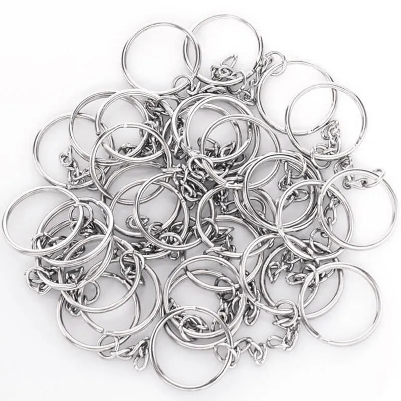 Keychain Rings Jewelry With Chain And Screw Eye Pins Bulk For Crafts DIY  Silver Keyring Making Accessories301s From Kiki2, $7.07