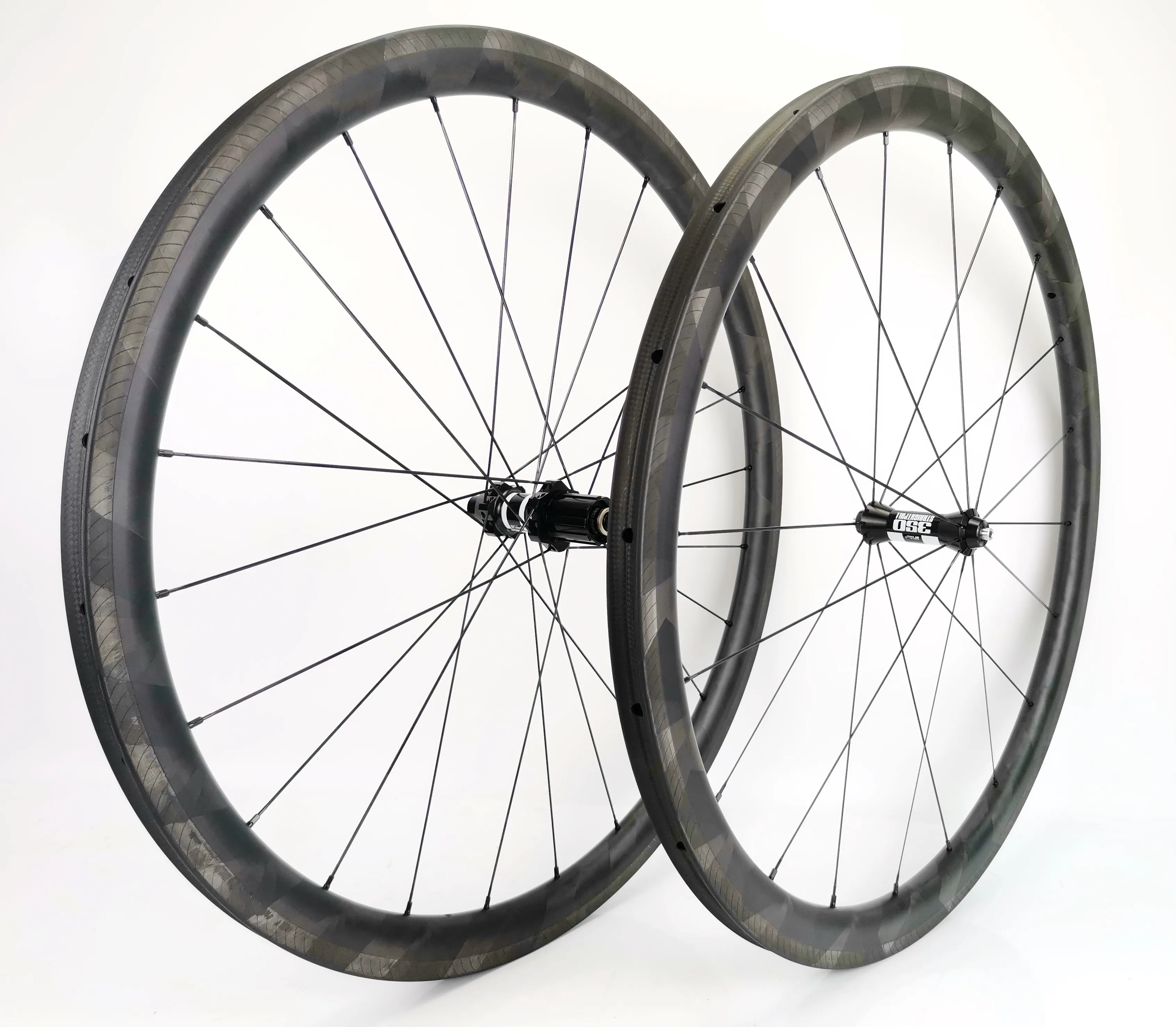 서퍼 라이트 전체 탄소 바퀴 38mm 깊이 25mm 폭 탄소 wheelset clincher / 관형 도로 특수 브레이크 표면과 탄소 자전거 바퀴 세트