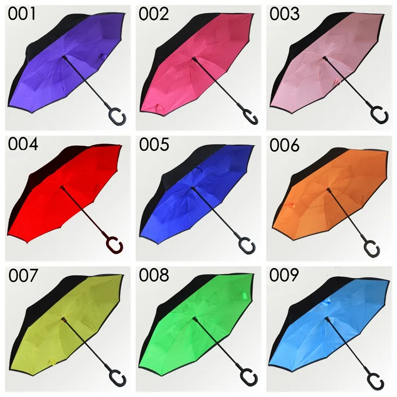 C Handle Inverted Umbrellas Non Automatic Protection Sunny Umbrella Paraguas Rain Reverse Special Design wholesale YM001