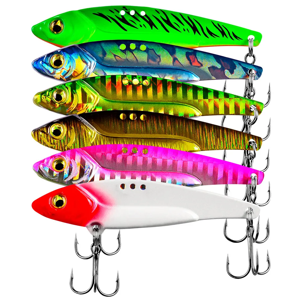 Realistic Colorful Metal VIB Fish Laser bait 5g 7g 12g 17g 20g Long Casting Blade vibration Lures Sinking Jigs