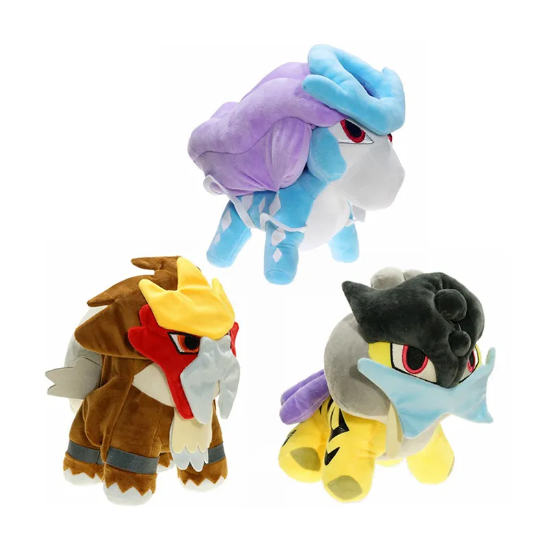 Alta Qualidade 100% Algodão 6 15cm Raikou Suicune Entei Plush Doll