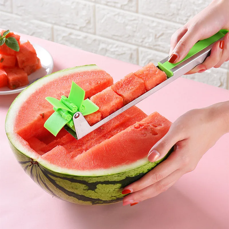 Ny vattenmelon cutter multi melon slicer skärmaskin rostfritt stål väderkvarn frukt hushållsartifakt köksredskap