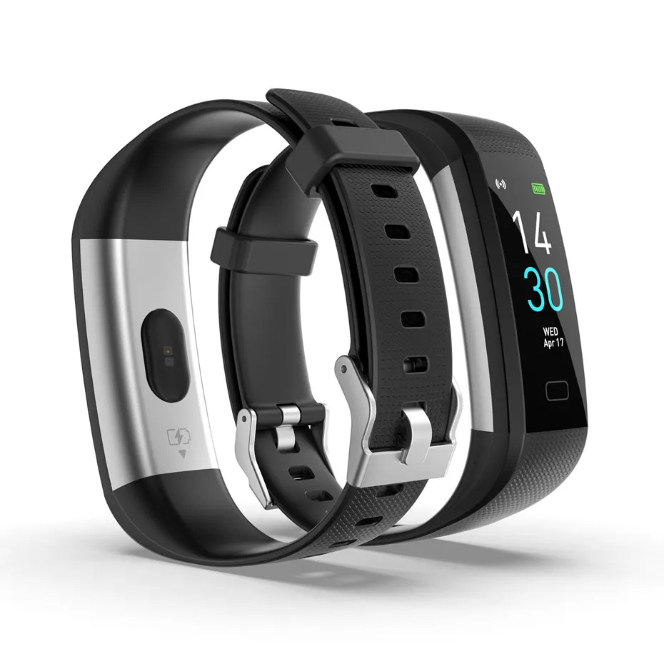 Runmifit S5 Smart Bracciale Sport Watch Fitness Tracker Schermo a colori Frequenza cardiaca Pressione sanguigna per Android IOS