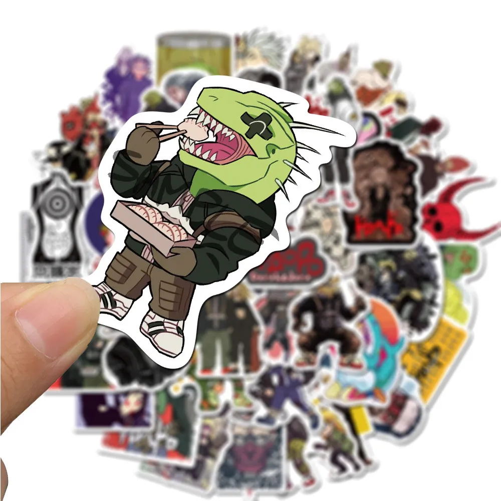 50 PCS waterproof small poster Skateboard Stickers Anime For Car Laptop Fridge Helmet Stickers Pad Bicycle Bike Motorcycle PS4 Notebook Guitar Pvc Decal