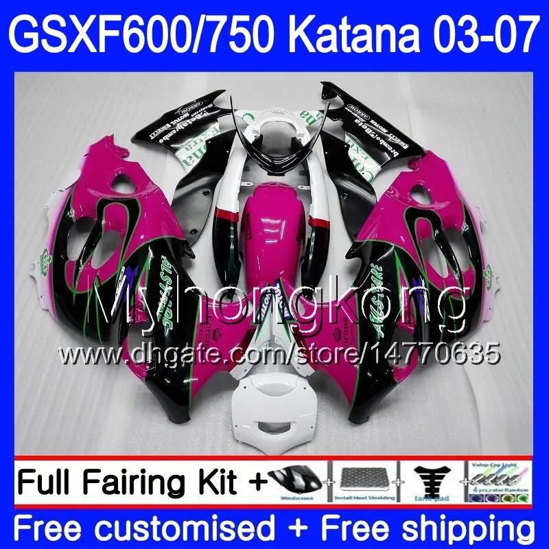 GSXF-600 für Suzuki Katana GSXF 750 600 GSXF600 Pink Hot Hot 03 04 05 06 07 293HM.64 GSX 750F GSXF750 2003 2004 2005 2006 2007 Verkleidung