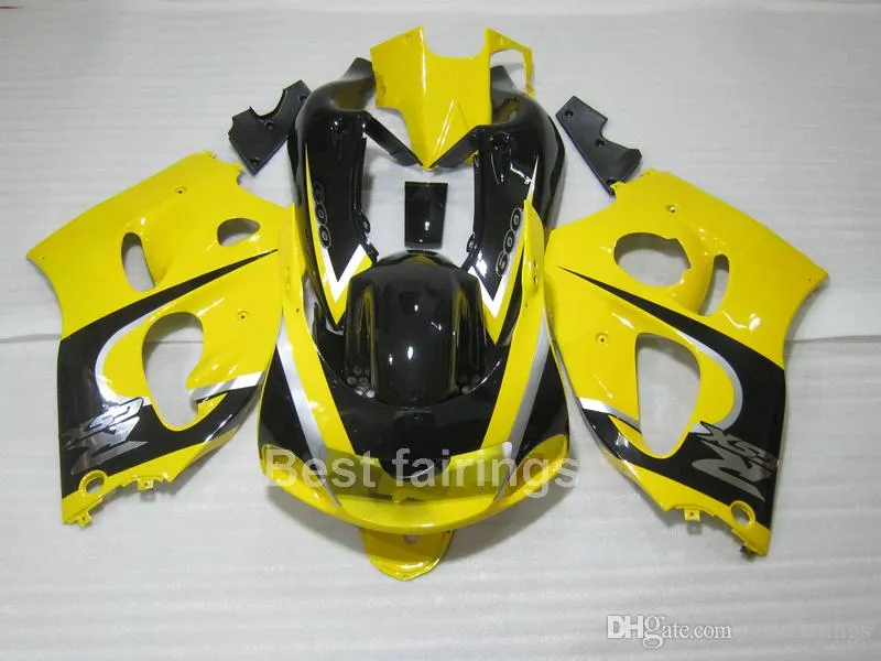 مجموعة ZXMotor عالية الجودة Fairing Kit لسوزوكي GSXR600 GSXR750 SRAD 1996-2000 أسود أصفر GSXR 600 750 96 97 98 99 00 Fairings NC34