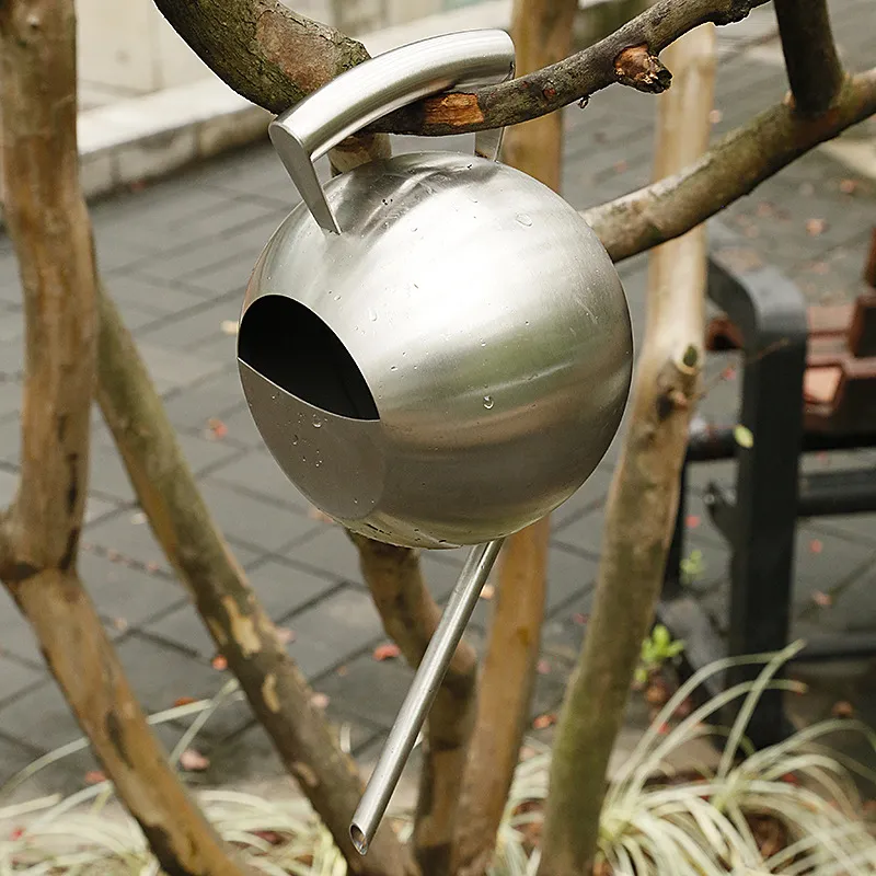 1000ML Stainless Steel Long Mouth Watering Pot Green Plant Flower Watering Can Sprinkling Pot Watering Kettle Gardening Tools