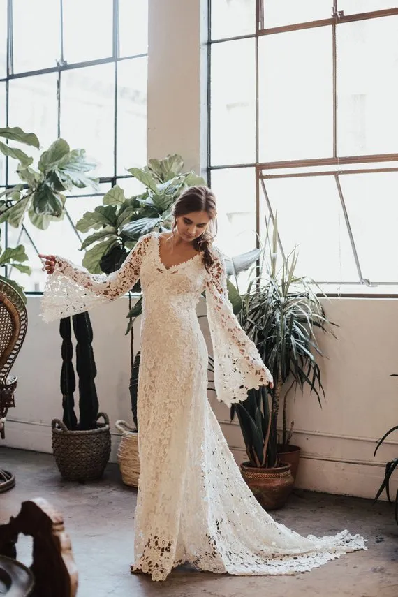 V Beach Modest Vintage 2019 Abito Da Sposa 12 042 DHgate