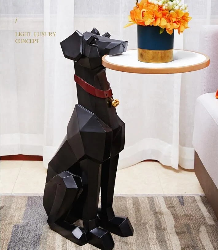 Mesa para perros, mobiliario creativo para suelo, perro grande, animal, sala de estar, mueble de TV, sofá, luz de esquina, decoración suave nórdica de lujo para el hogar