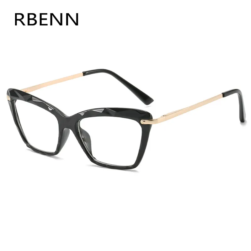 RBenn Cat Eye Reading Glasses Kvinnor Kristallram Presbyopia Glasögon för damer läsglas 0,75 1,25 1,75 2,75 5,0