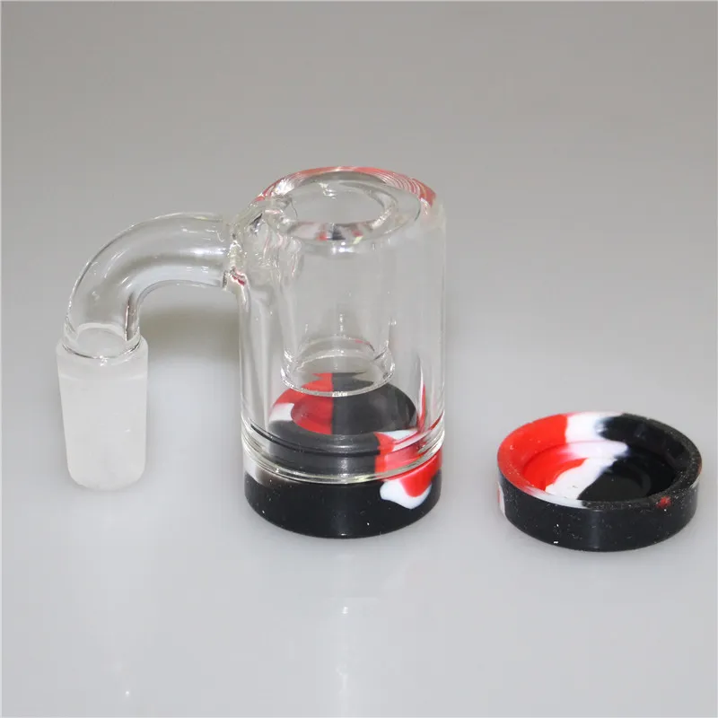 Droite 90 degrés fumer bong narguilé cendres RECLAIM CATCHER ADAPTATEUR 14mm mâle femelle pour l'eau Bangs en verre tuyaux récipient en silicone