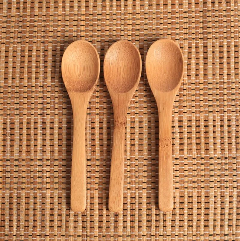 Nytt delikat kök med smaktämnd Jam Spoon Coffee Spoon Small Wood Baby Honey Spoon 12.8*3cm LX6539