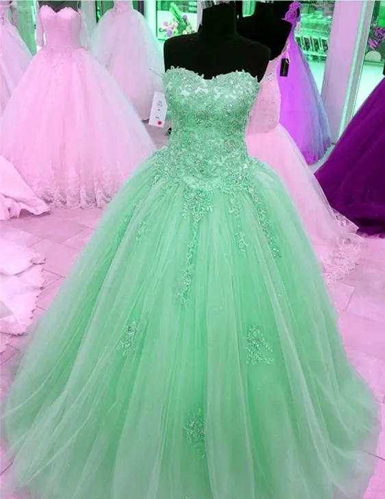 strapless mint green prom dress Zapakasa Women Sparkly Mint Green Beaded Long Corset Prom Dress with Slit  Sweetheart Strapless Ruched Satin Lace Up Back Pageant Dress with Side Cape main image 0