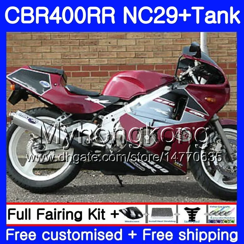 Kit per HONDA CBR 400RR CBR400RR 1994 1995 1996 1997 1998 1999 268HM.31 NC29 CBR 400 RR NC23 CBR400 RR 94 95 96 97 98 carenatura rosso lucido