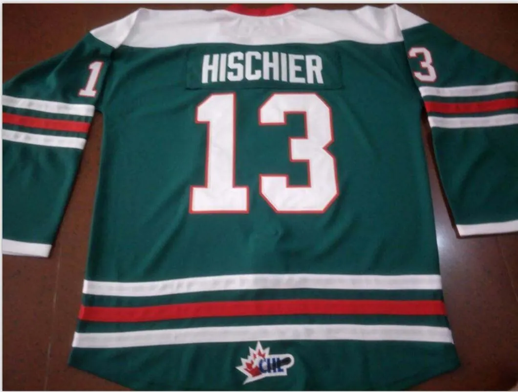 Personalizzato Uomo Gioventù donna Vintage NICO HISCHIER MOOSEHEADS BIANCO ROSSO VERDE Maglia da hockey Taglia S-5XL o personalizzato con qualsiasi nome o numero