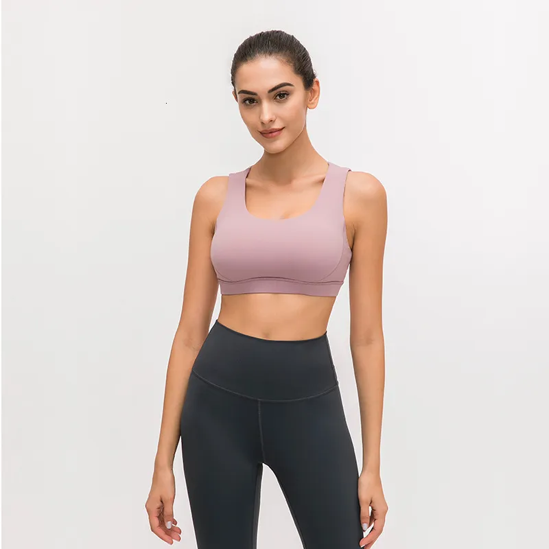 Kobiety Joga Sportowy Biustonosz Kobiety Odporny na wstrząsy Sexy Back Sports Bras Lu-95 Oddychający Athletic Fitness Running Siłownia Kamizelka Topy Sportswear