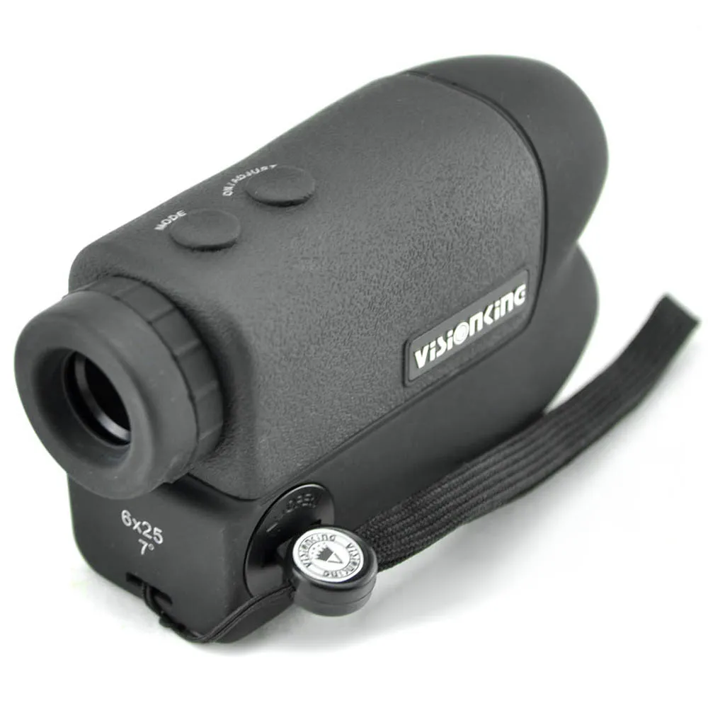 Freeshipping Wielofunkcyjny laserowy Laserowy RangeFinder 6x25 600m Polowanie Monocular Telescope Range Finder Przenośny tester pomiaru odległości