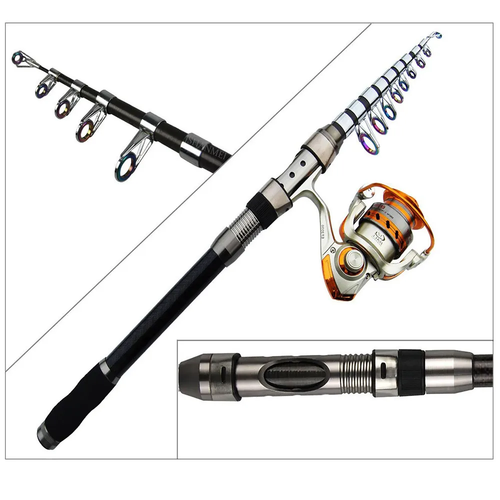 Carbon Fiber Telescopic Spinning Fishing Equipment Combo With Metal Reel  Easy Catch For Sea And Saltwater Fishing Gear From Blacktiger, $68.85