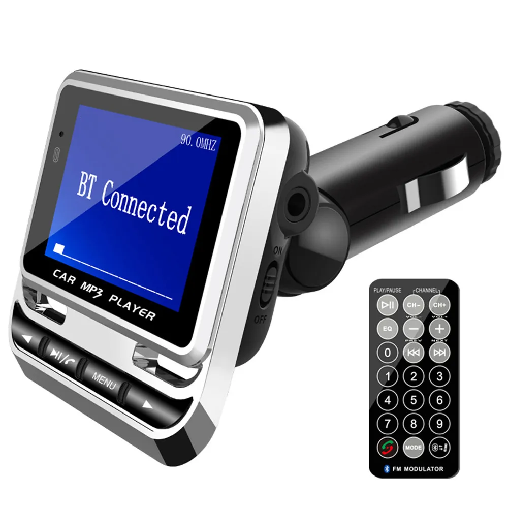 FM12B 1.4 Inch Screen Display USB Charging Wireless FM Hands-Free Vehicle MP3 Car Usb Car Charger # 10