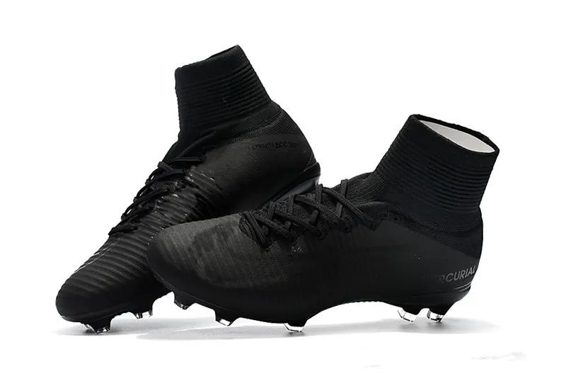 nosotros película tempo NIKE 2018 Recién llegado de color negro Tacos de fútbol Mercurial Superfly  Zapatos de fútbol para