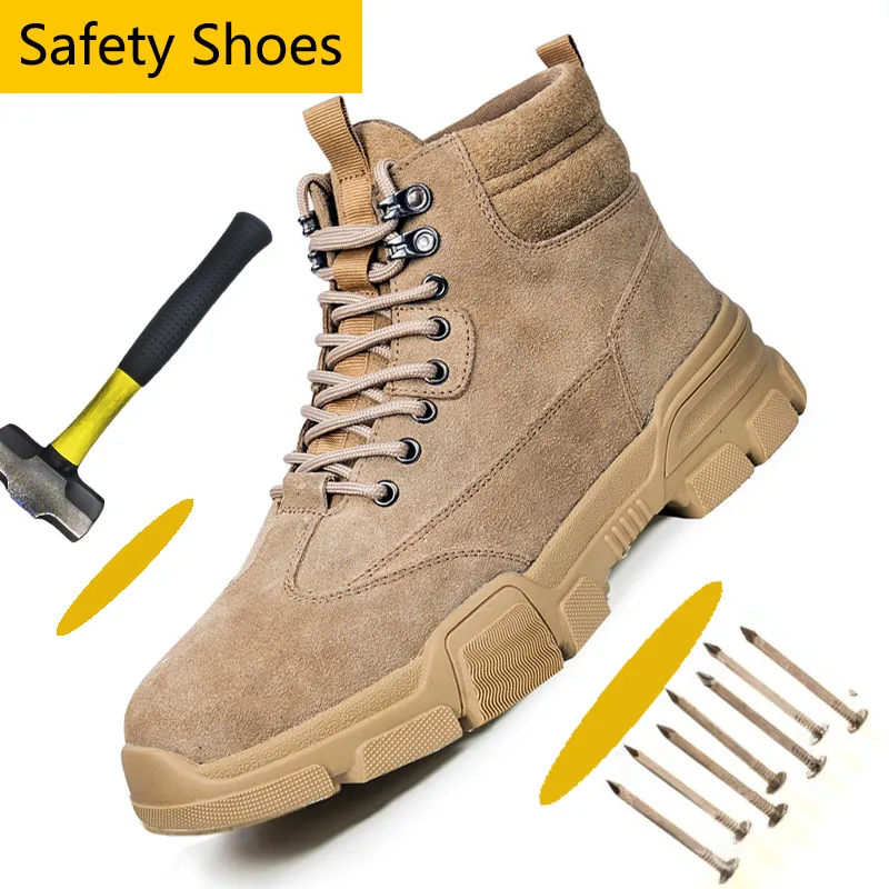 남성 미끄럼 산업 건설 공사 안전 장화 (7) # 20 / 20D50에 대한 lmcommercial 강철 발가락 신발 운동 작업 신발을