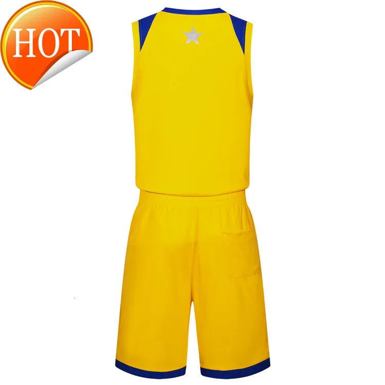 2019 Новые трикотажные Blank баскетбольные напечатаны логотип Mens размер S-XXL дешево цена быстрая доставка хорошее качество желтый Y004AA1