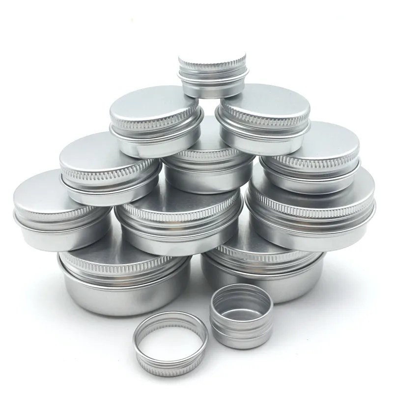 5g 10g 15g 20g 30g Puste aluminiowe kontenery kosmetyczne garnek Balm Jar Tin do kremowej maści rąk kremowe pudełko