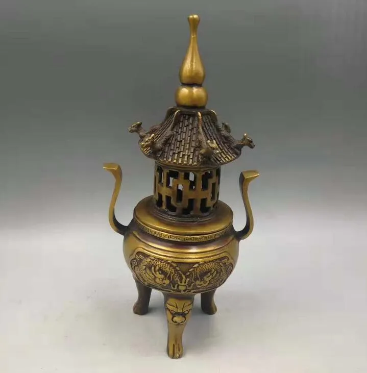 ライオンの炉です 銅製 工芸品 美術品 置物