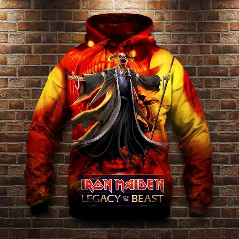 Heren Hoodie Iron Maiden Hoodies 3D Print Sweatshrits Dames Unisex