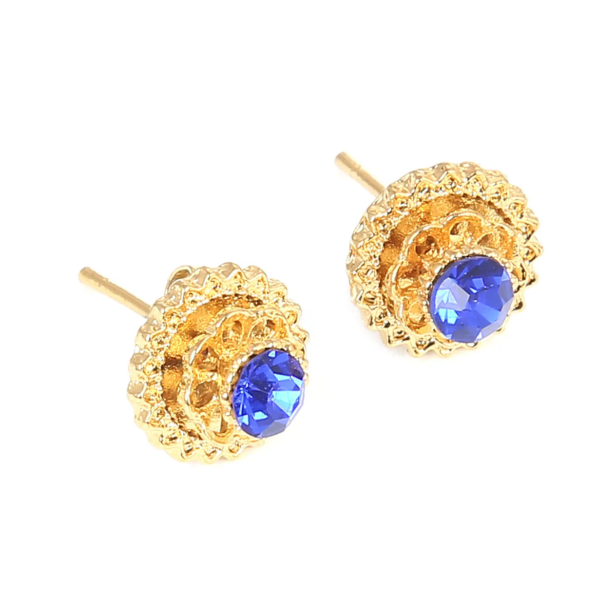 Stylish Round African Cubic Zirconia Stud Earrings For Women