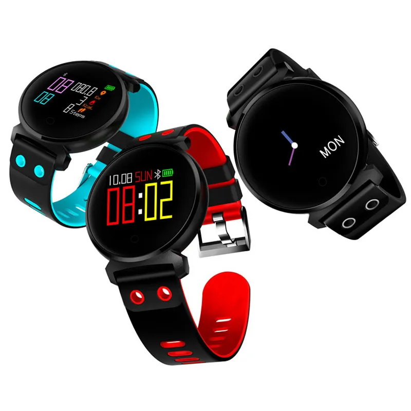 K2スマートウォッチ血中酸素血圧心拍数モニターBluetoothスマート腕時計IP68 iPhoneのAndroid携帯電話用の防水ブレスレット