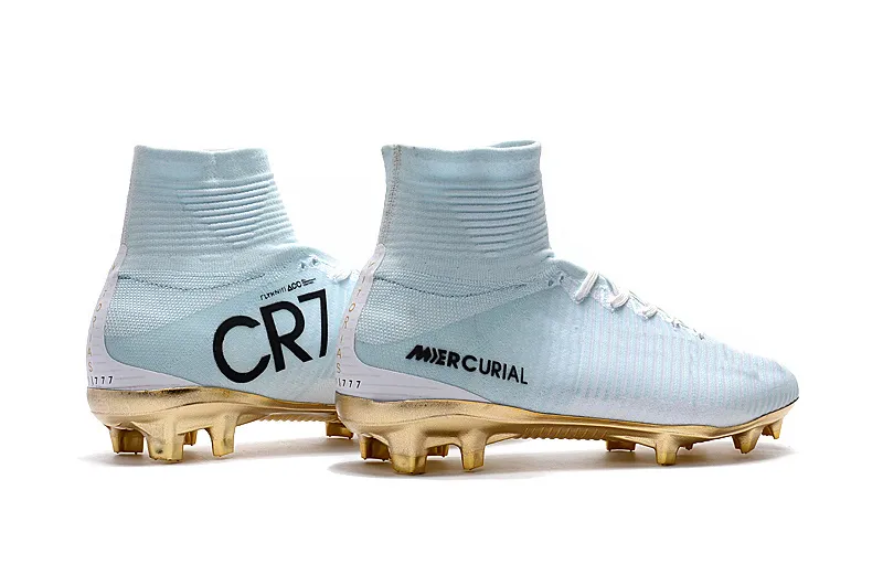 Caliente Oro CR7 Tacos De Fútbol Mercurial FG Niños Zapatos De Fútbol Cristiano Ronaldo De 72,96 € | DHgate