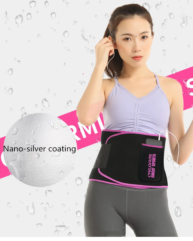 Nano silver Body Shaper Waist Trainer Belt Women Postpartum Belly Slimming  Underwear Modeling Strap Shapewear Tummy Fitness Corset to sweat