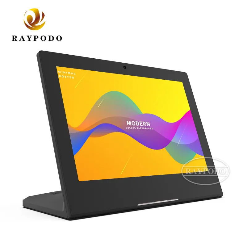 Raypodo Nuovo tablet PC Android da 10,1 pollici colore bianco e nero con opzione funzione POE NFC per la ricezione utilizzando