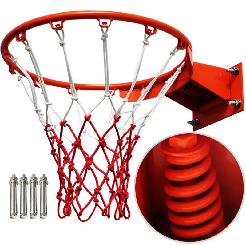 45 cm / 35cm atleet basketbal match game bal ring hoepel rim stand backboard mand voor volwassenen kinderen volledige massief metalen lente gym