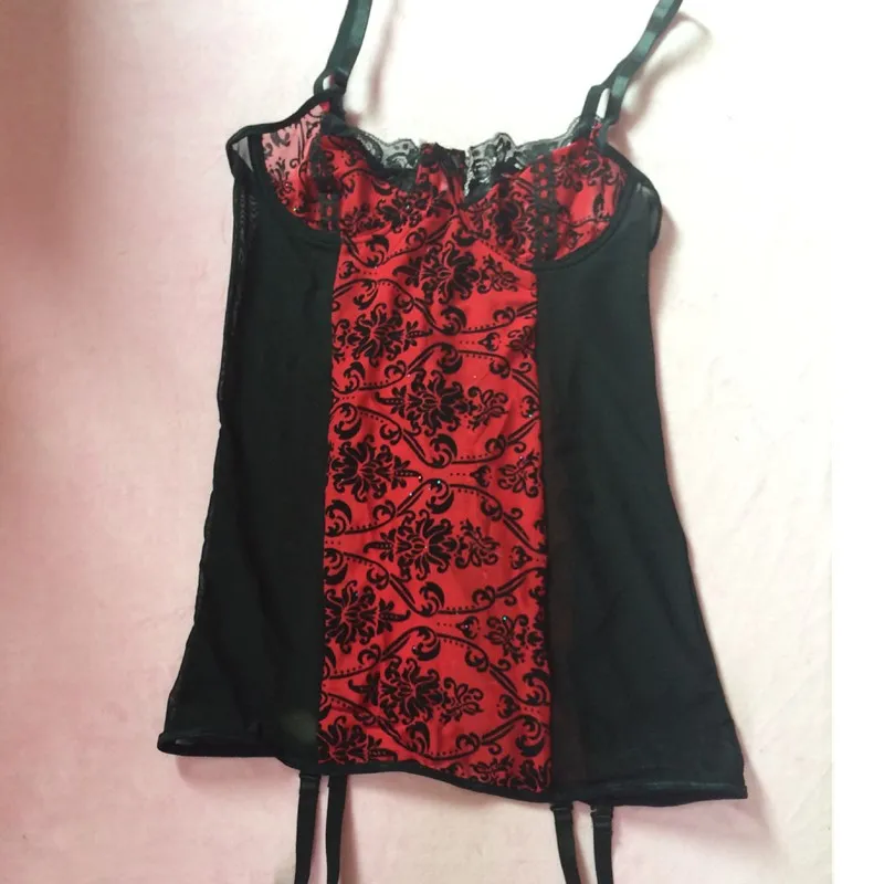 black and red lingerie dress Black And Red Two-Color Gradient Stretchy Fishnet Chemise Dress main image 0