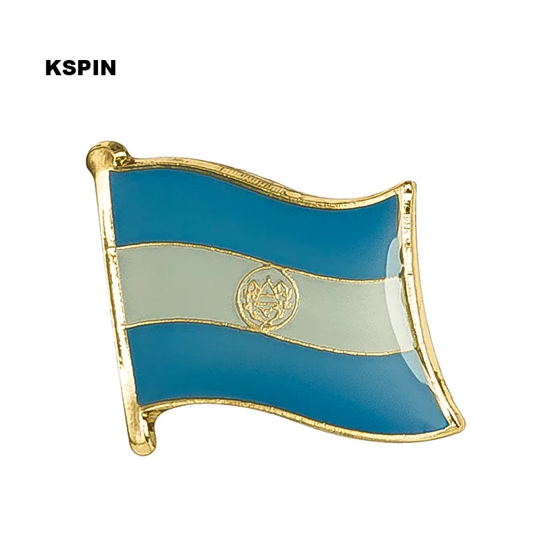 El Salvador Flag Lapel Pin Flag Badge Lapel Pins Odznaki Broszka KS0150